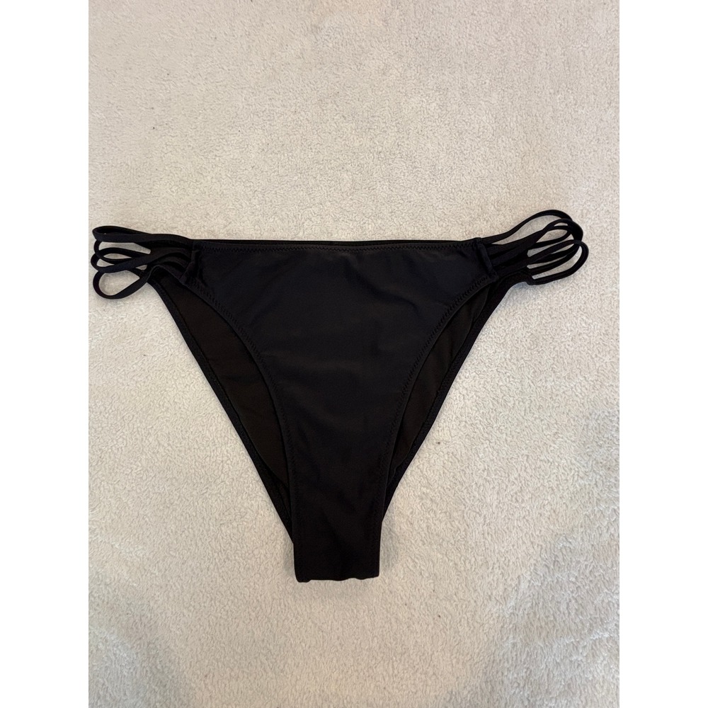 Fashion Nova Black Multi Strap Caged Bikini Bottom Swimwear Womens 2X Plus Size